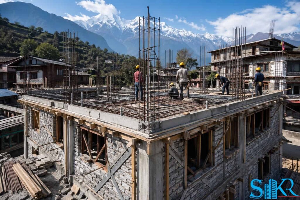 Earthquake Resistant Construction in Nepal by SKR Groups. 