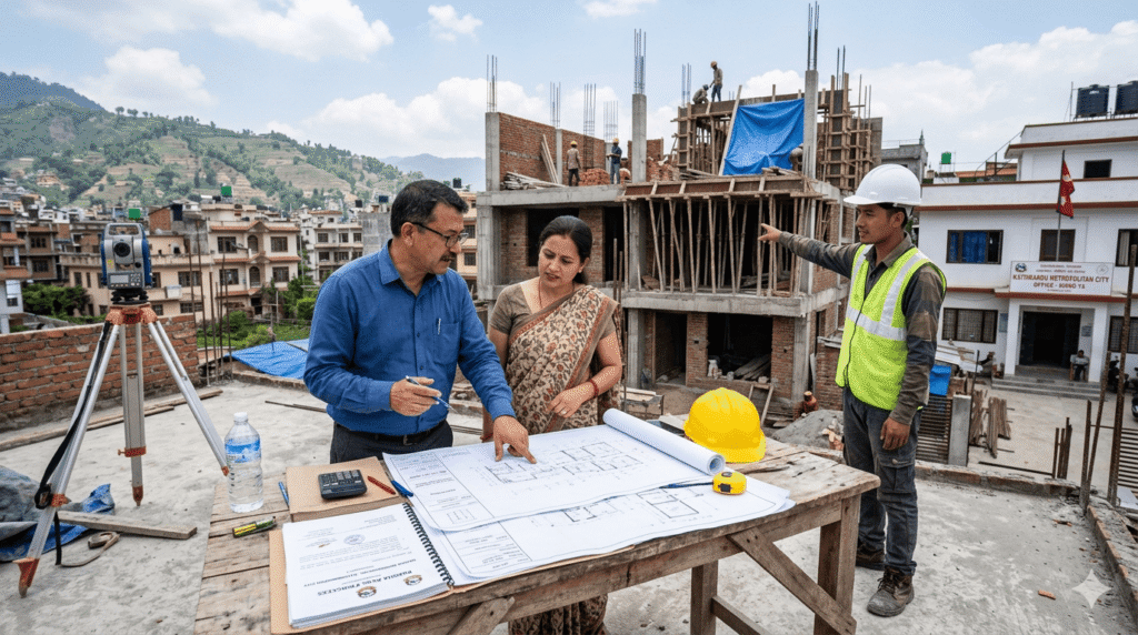 Modern house planning for Naksha Pass approval in Nepal